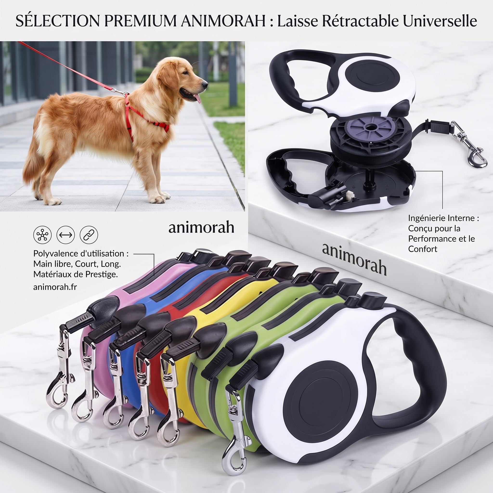 Laisse de chien Durable de 3m et 5m | Animorah