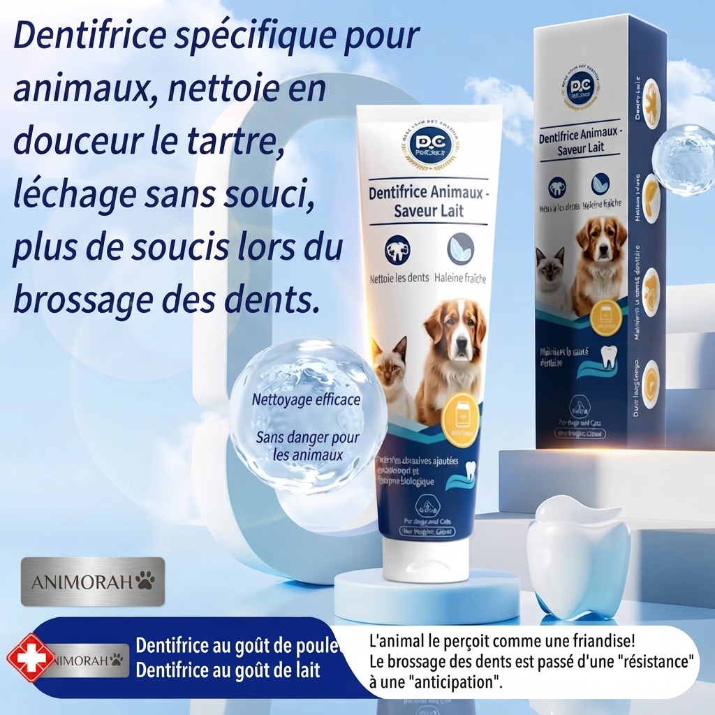 PetClear – Dentifrice pour animaux 120 g, saveur lait | Animorah