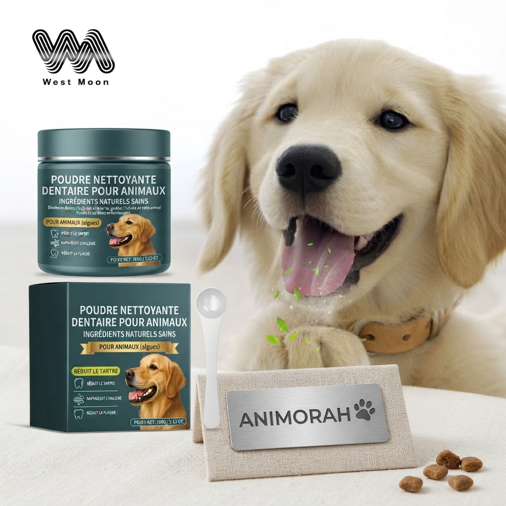 Poudre de nettoyage des dents d'animaux de compagnie | Animorah