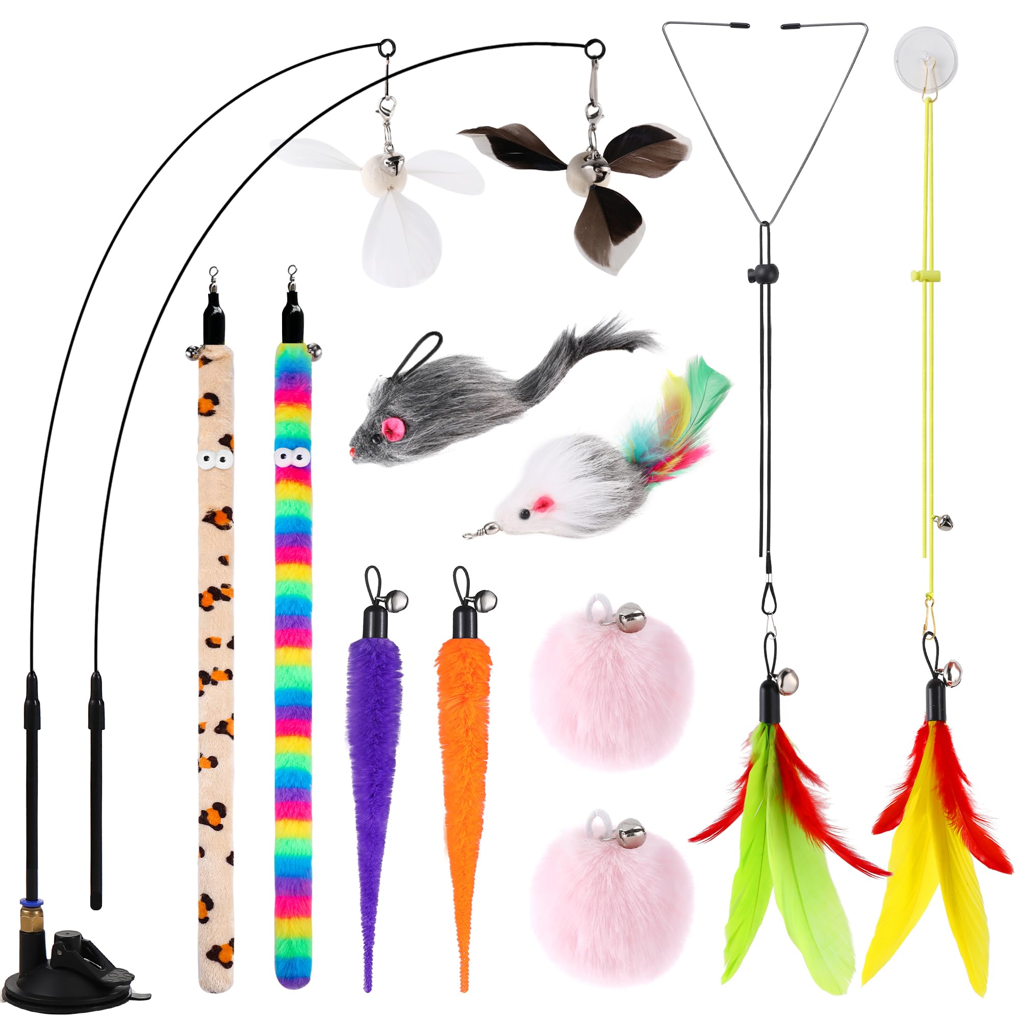Jouets interactifs 4 en 1 pour chat avec ventouse | Animorah