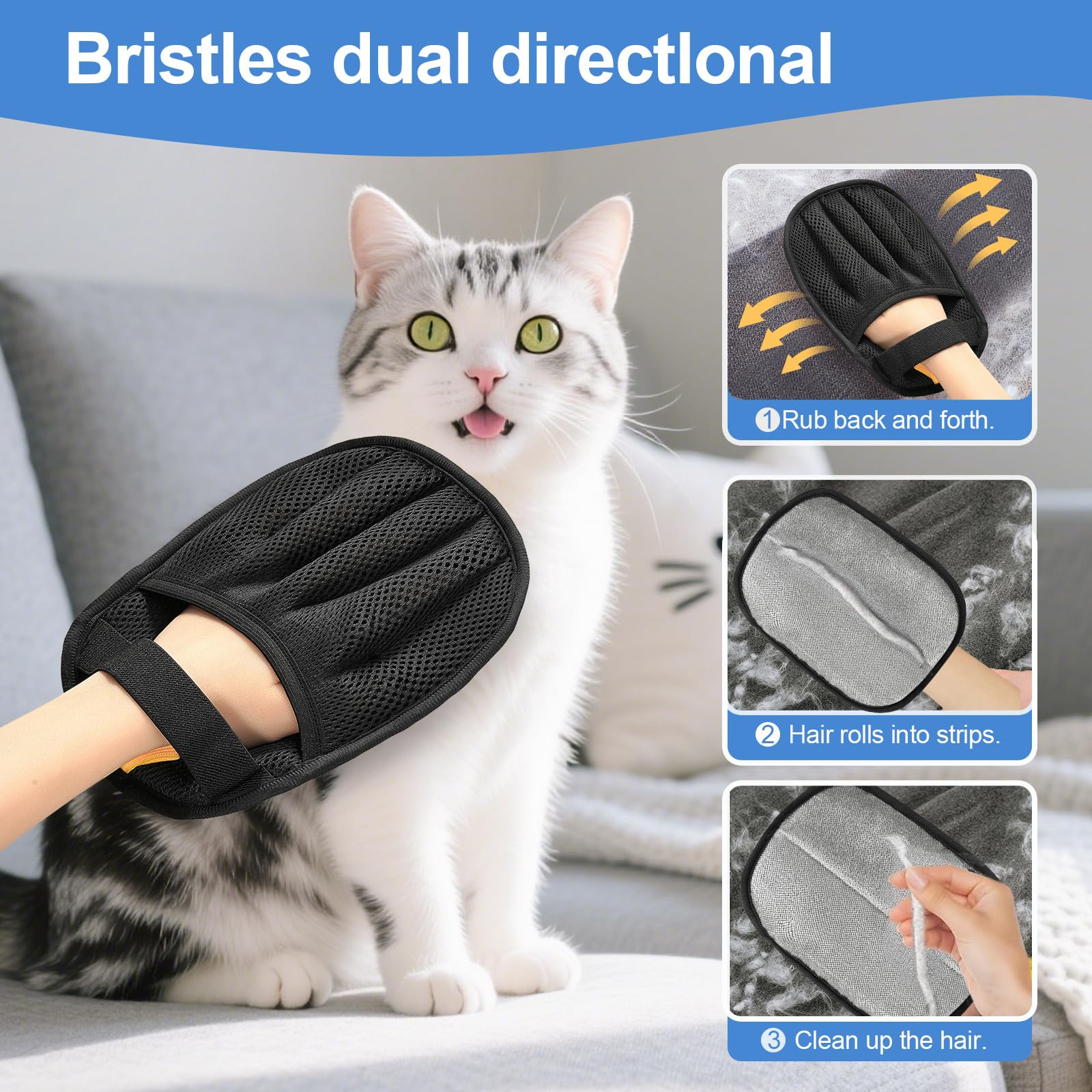 Gant d'épilation pour chats et chiens | Animorah